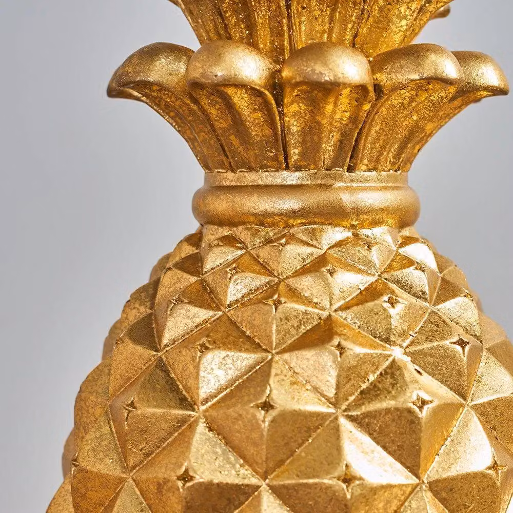 ValueLights Pineapple Pair of Gold and White Table Lamps – 2