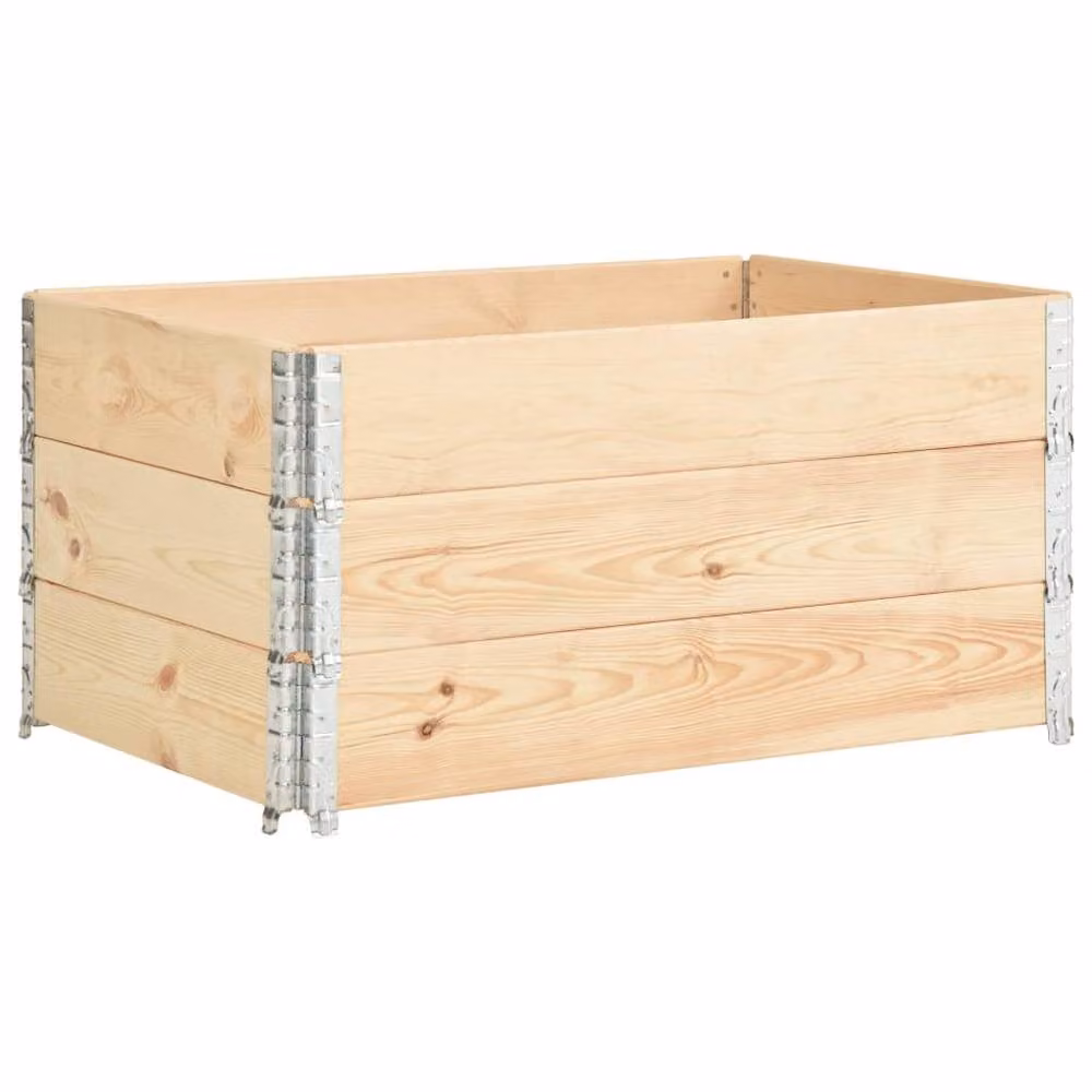 Berkfield Home Set of 3 Solid Pine Wood Raised Beds in Brown, W: 120 cm, D: 80 cm – 2