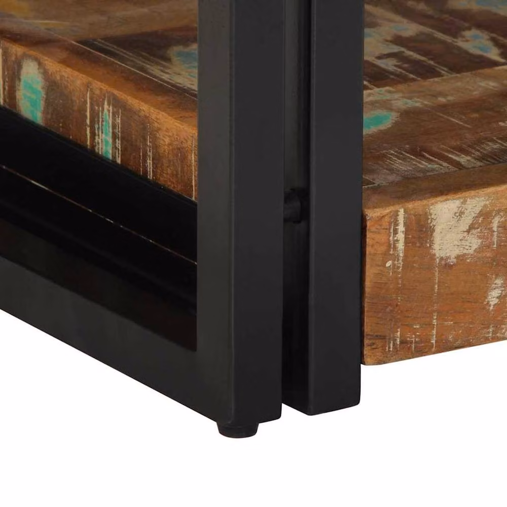 Berkfield Home Modern Bedside Cabinets, Set of 2, Reclaimed Solid Wood, Brown, W/D/H: 40 x 35 x 50 cm – 8
