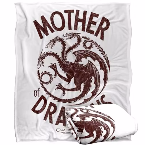 Warner Bros. Game of Thrones Mother of Dragons Super Soft Silky Touch Fleece Throw Blanket, Multicolour, W: 127.0 cm x H: 152.4 cm – 1
