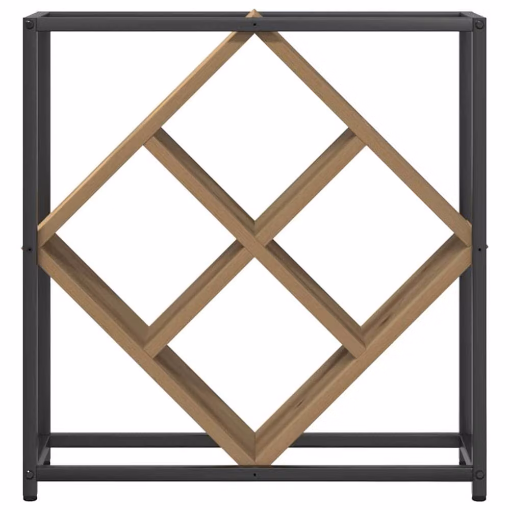 Berkfield Home Artisan Oak Wine Rack, Brown, W: 51 cm, D: 18 cm, H: 52.5 cm – 4