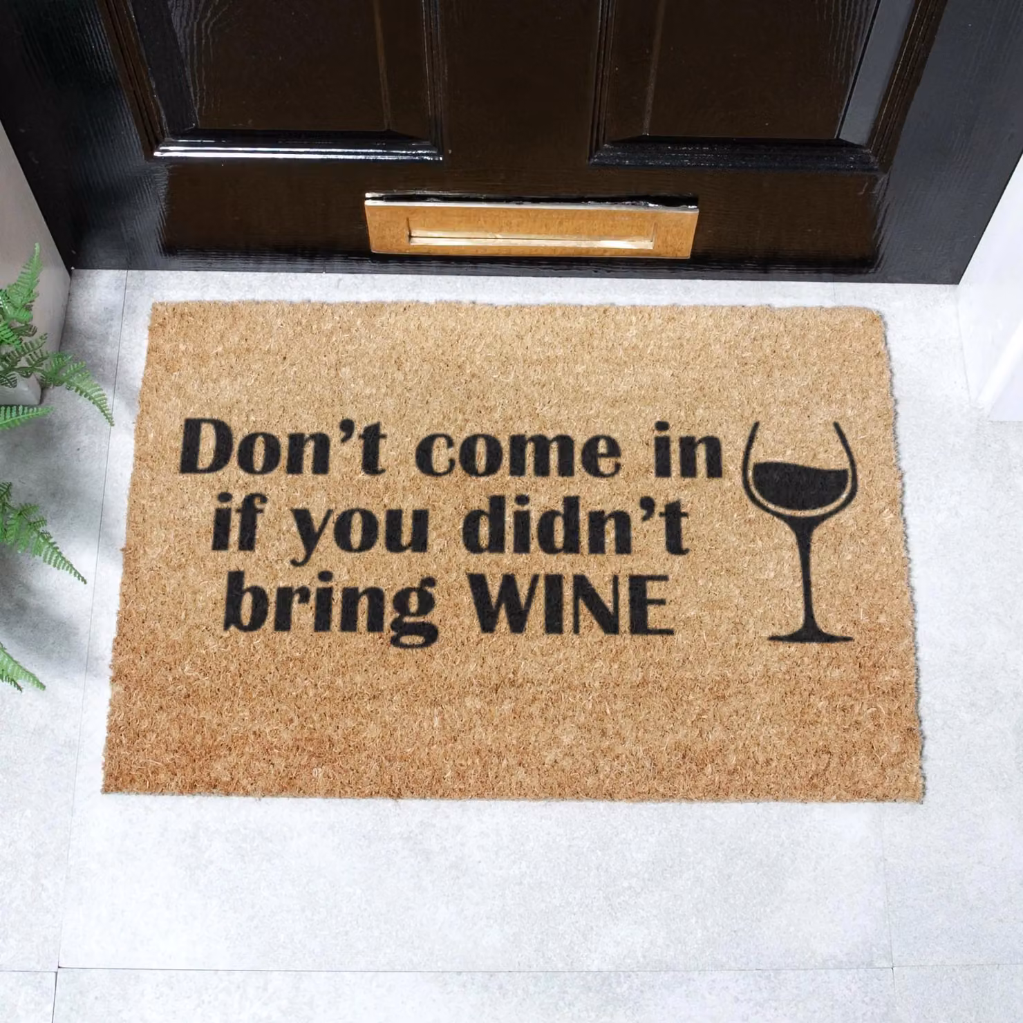 Artsy Mats Without Wine Doormat in Black and Brown, W/D: 60 x 40 cm – 2