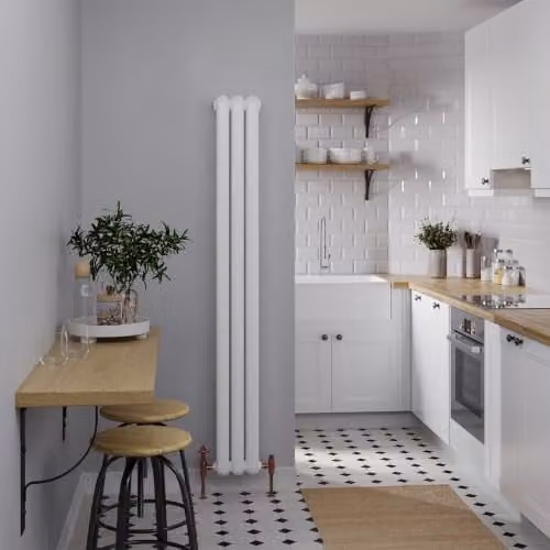 UK Radiators Sherwood White Round Top Column Radiator, W: 22.9 cm, H: 180 cm – 2
