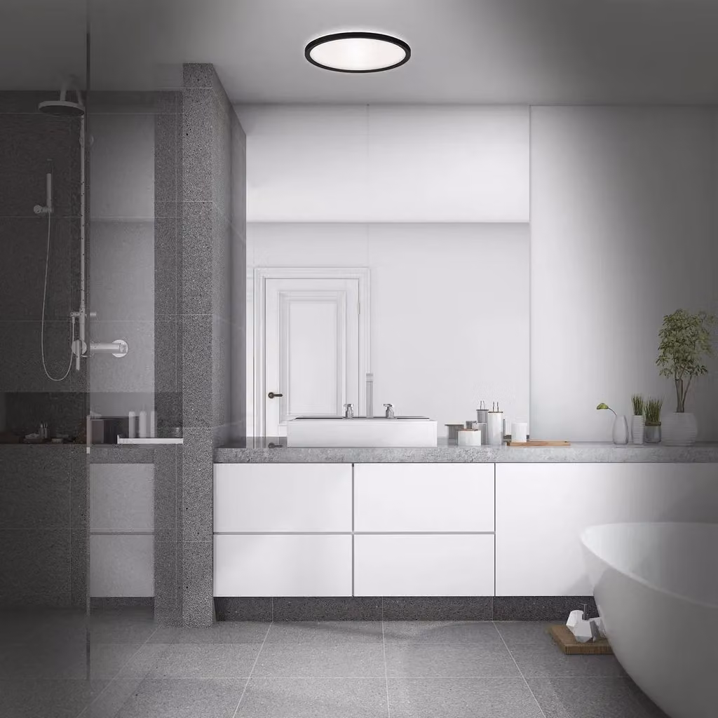 Briloner Black 22W LED Ceiling Light for Bathroom and Kitchen, IP44 Round Modern Design – 3
