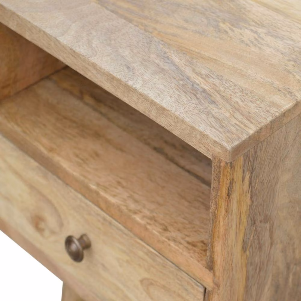 Wyld Haus Parma Mini Bedside Table in Brown Mango Wood with Oak Finish, W/D/H: 30 x 30 x 57 cm – 5