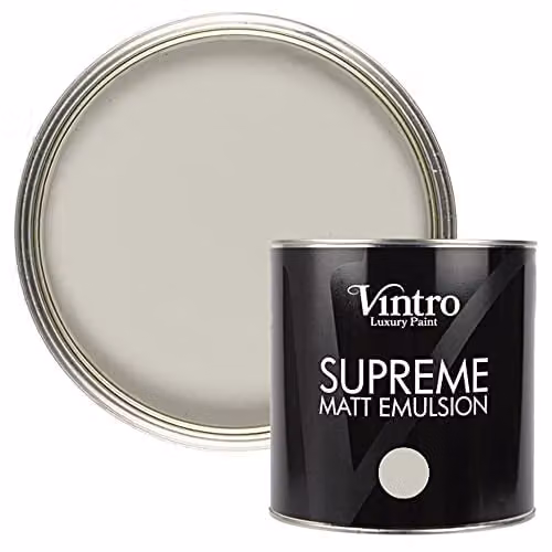 Vintro Luxury Matt Emulsion Multi Surface Paint in Dove Grey, 2.5 l