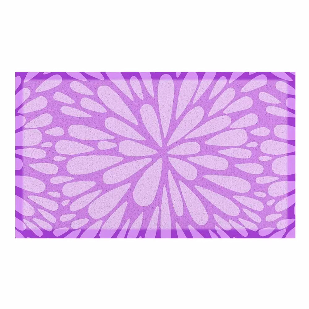 Artsy Mats Lilac Petal Pattern Indoor and Outdoor Doormat, Purple, W: 70 cm, D: 40 cm – 2