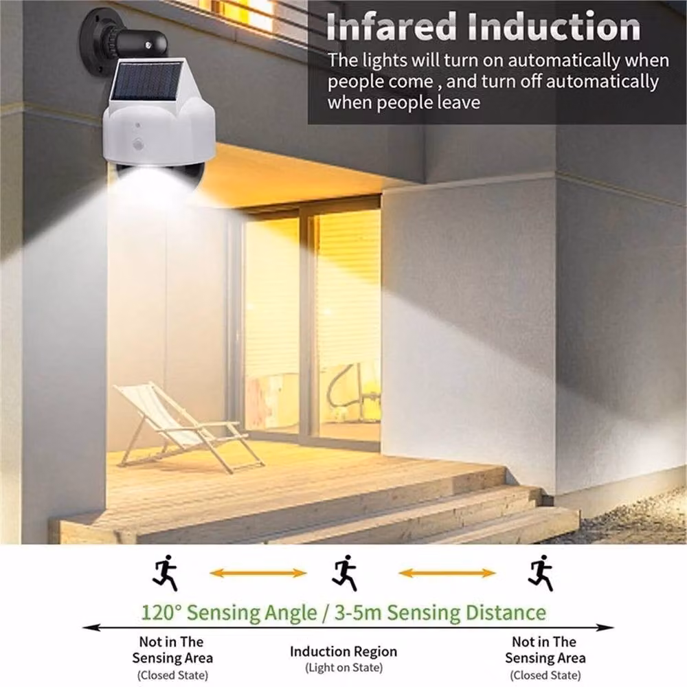 Nordara 2 Pack Solar Simulated Outdoor Wall Mounted Home Monitoring Cameras in White – 5