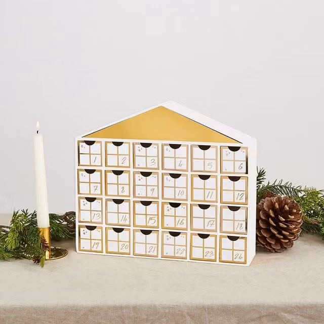 Club Green Fill Your Own Festive Advent Calendar in Multicolour and Gold Paper