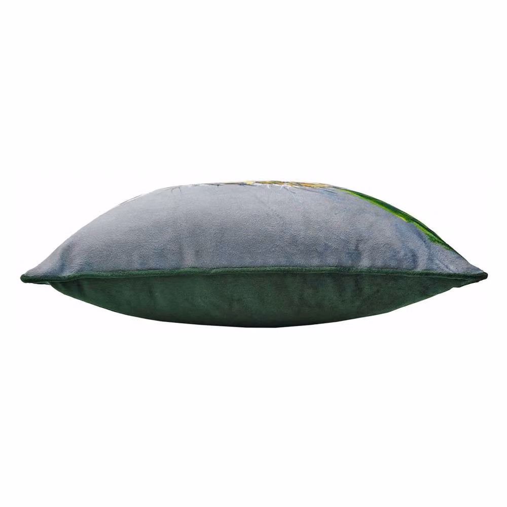 Louise Brown Hartley Rabbit Filled Velvet Cushion in Brown and Multicolour – 2
