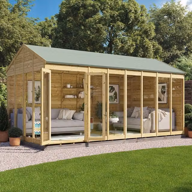 BillyOh Switch Apex Tongue and Groove Summerhouse in Brown