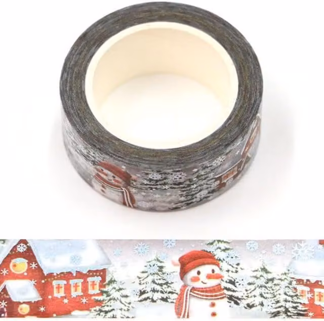 Syntego Snowman Washi Tape in Multicolour and White