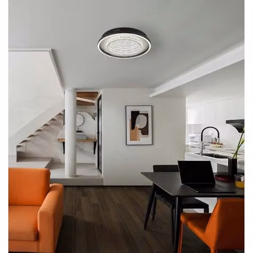 Netlighting Mirrora LED Ceiling Light Black Glass Mirror Modern Round Design Diameter: 40 cm – 2