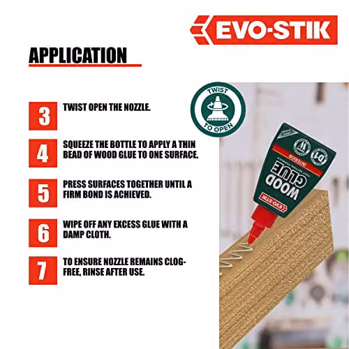 Bostik Rapid Setting PVAC Wood Glue, 290 ml, Transparent or White – 5