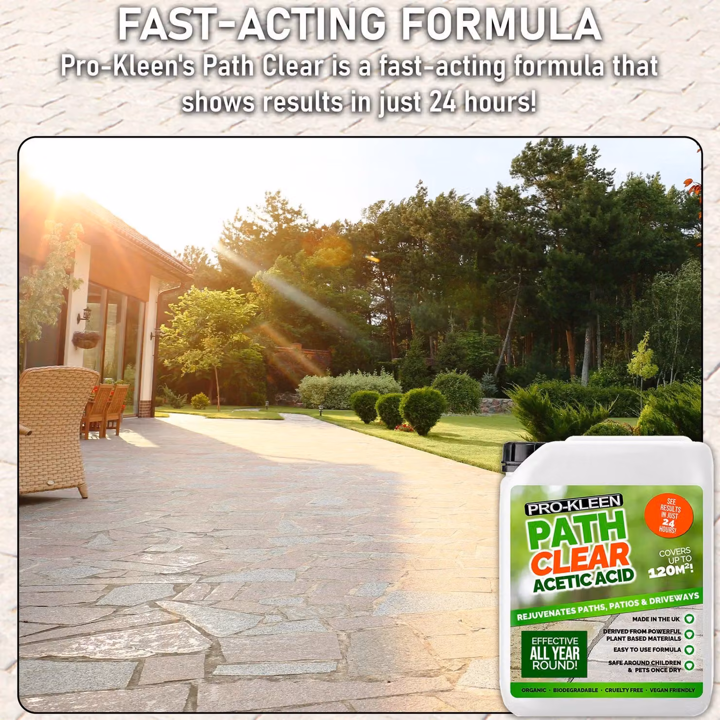ProKleen Path Cleaner Acetic Acid Concentrated 30% Glyphosate Free, 3 x 5 l – 3