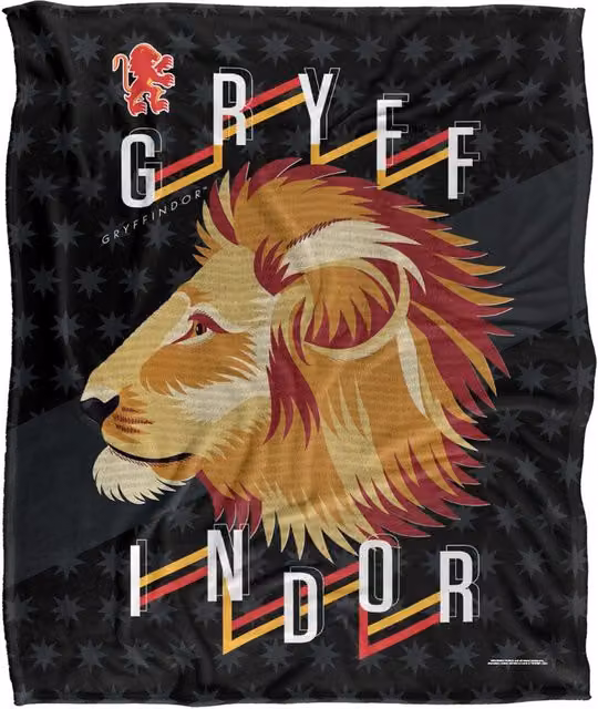 Neo Industries Harry Potter Gryffindor Super Soft Fleece Throw Blanket, White, W/D/H: 152 x 127 cm