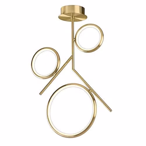 Netlighting Olimpia LED Ceiling Lamp in Gold/Brass, 36W, 3000K, 2700lm, IP20 – 1