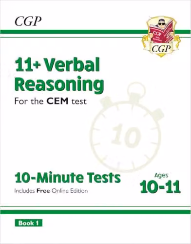CGP 11+ CEM 10-Minute Tests Verbal Reasoning Ages 10-11 Book 1 with Online Edition