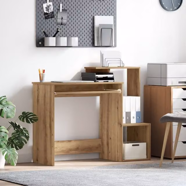 Berkfield Home Artisan Oak Computer Desk in Brown