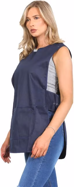 MyShoeStore Professional Tabard Apron with Front Pocket, Blue – 3