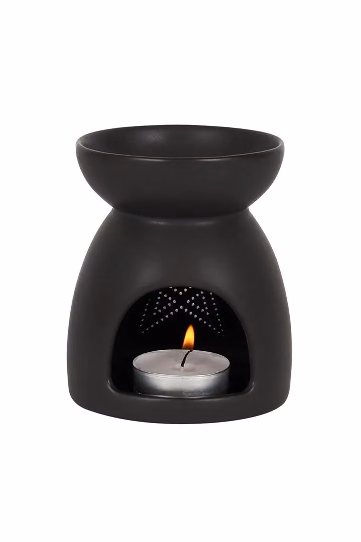 KDMD Black Ceramic Pentagram Cut Out Tealight Oil Burner – 2