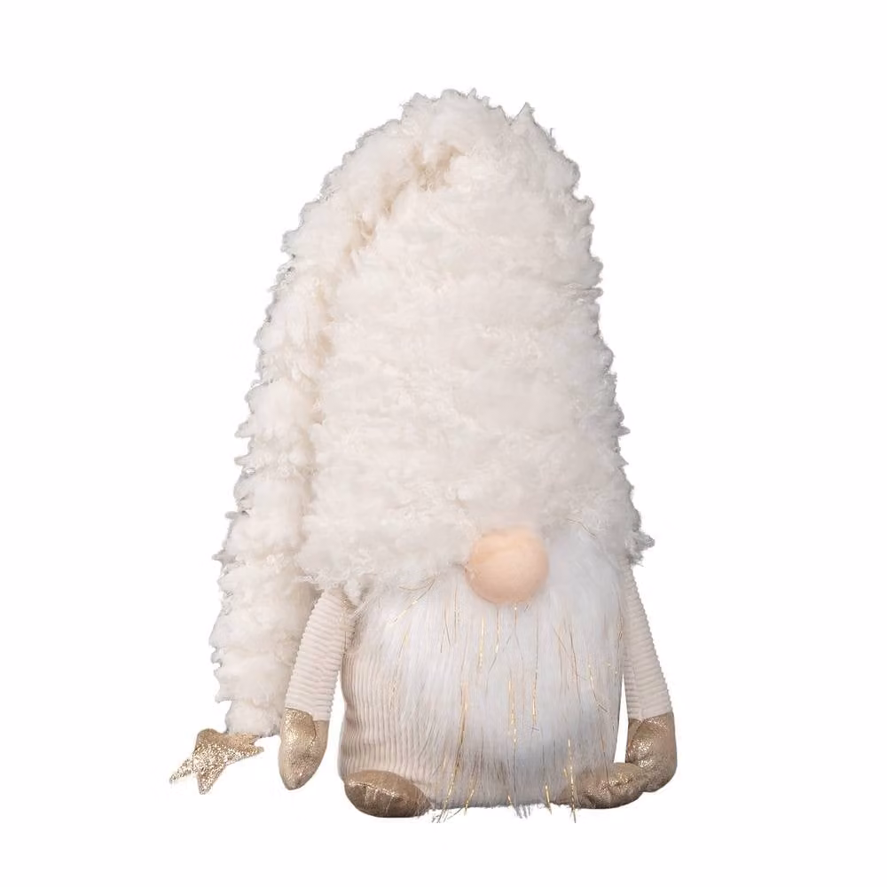 Samuel Alexander White Super Soft Scandinavian Christmas Snow Gonk Tabletop Decoration, Height: 34 cm – 8