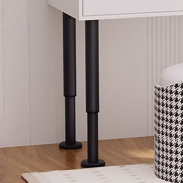 Garden Sanctuary 4-Pack Adjustable Metal Replacement Furniture Legs in Black, Height: 25 to 45.5 cm