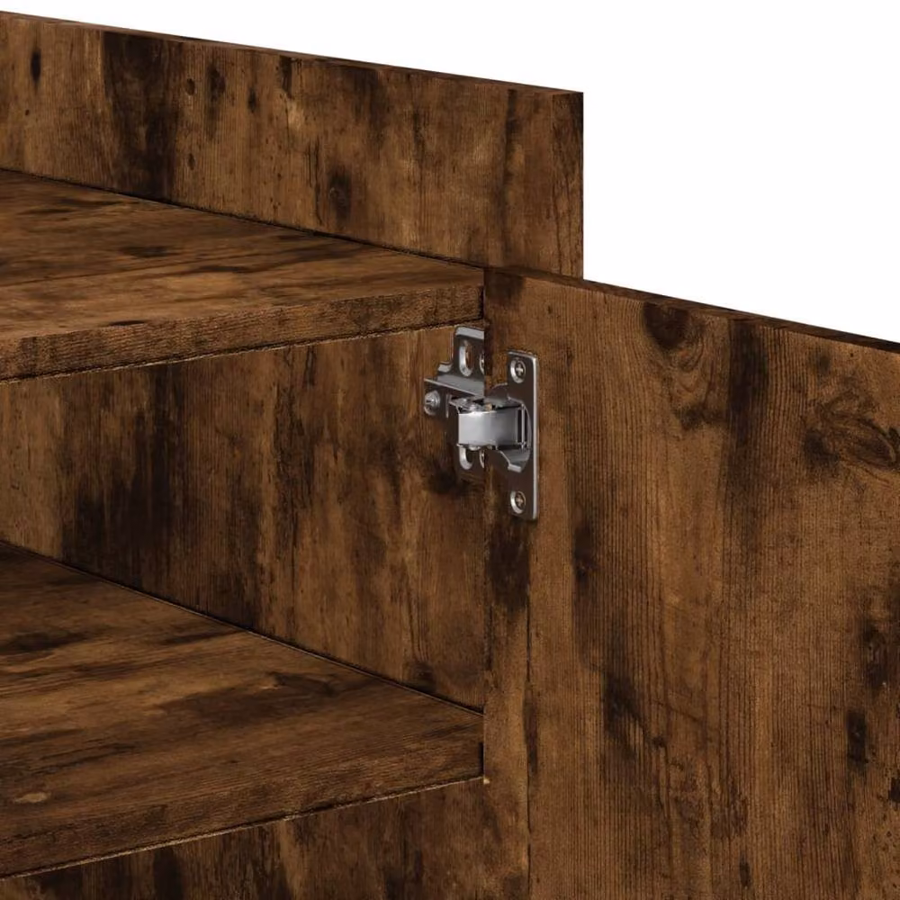 Berkfield Home Modern Rectangular Coffee Table in Smoked Oak Brown, W/D/H: 100 x 50 x 50 cm – 5