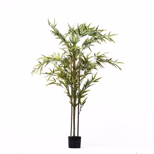 Garden Gear Artificial Bamboo Tree in Green with Basket, Height: 150 cm – 1