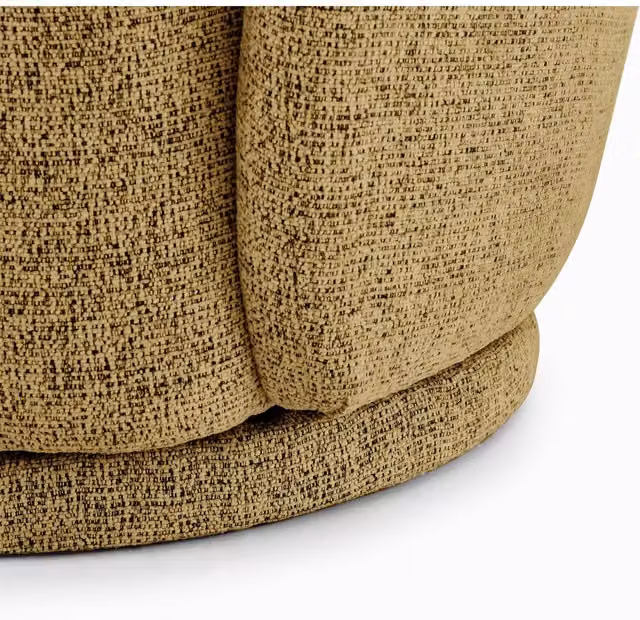 FurnitureboxUK Romilly Yellow Fabric Swivel Accent Tub Chair with Armrests