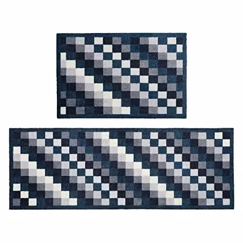 JVL Mega Machine Washable Pixels Doormat and Runner, Black and Multicolour, W: 57 cm, L: 150 cm – 5