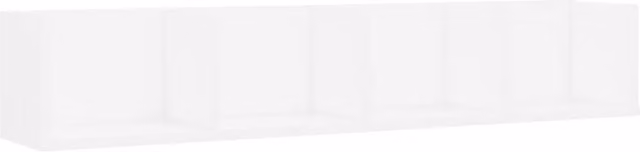 Berkfield Home White CD Wall Shelf in Engineered Wood W: 100 cm, D: 18 cm, H: 18 cm – 1