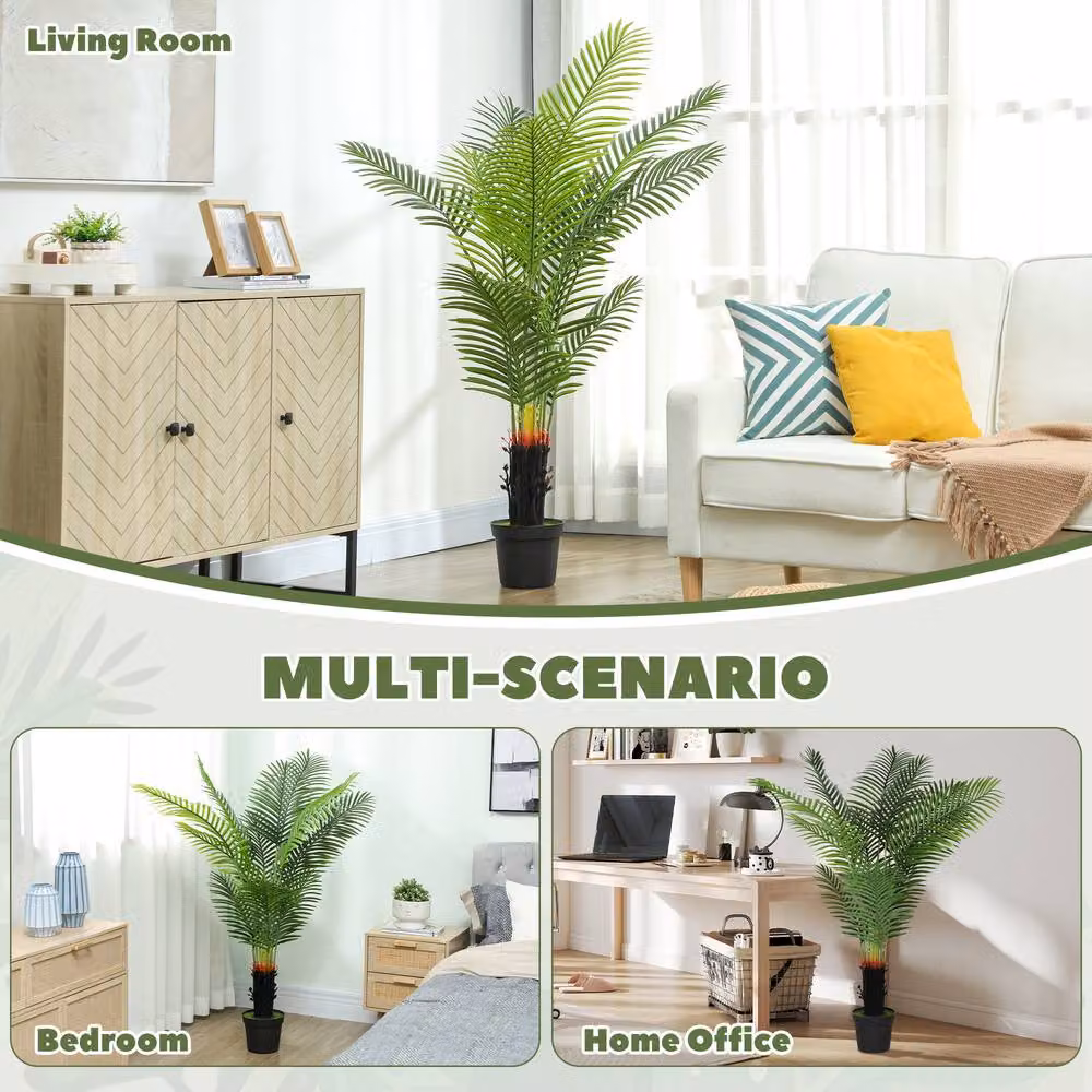 STILVORA Artificial Green Palm Tree, Height: 150 cm – 5