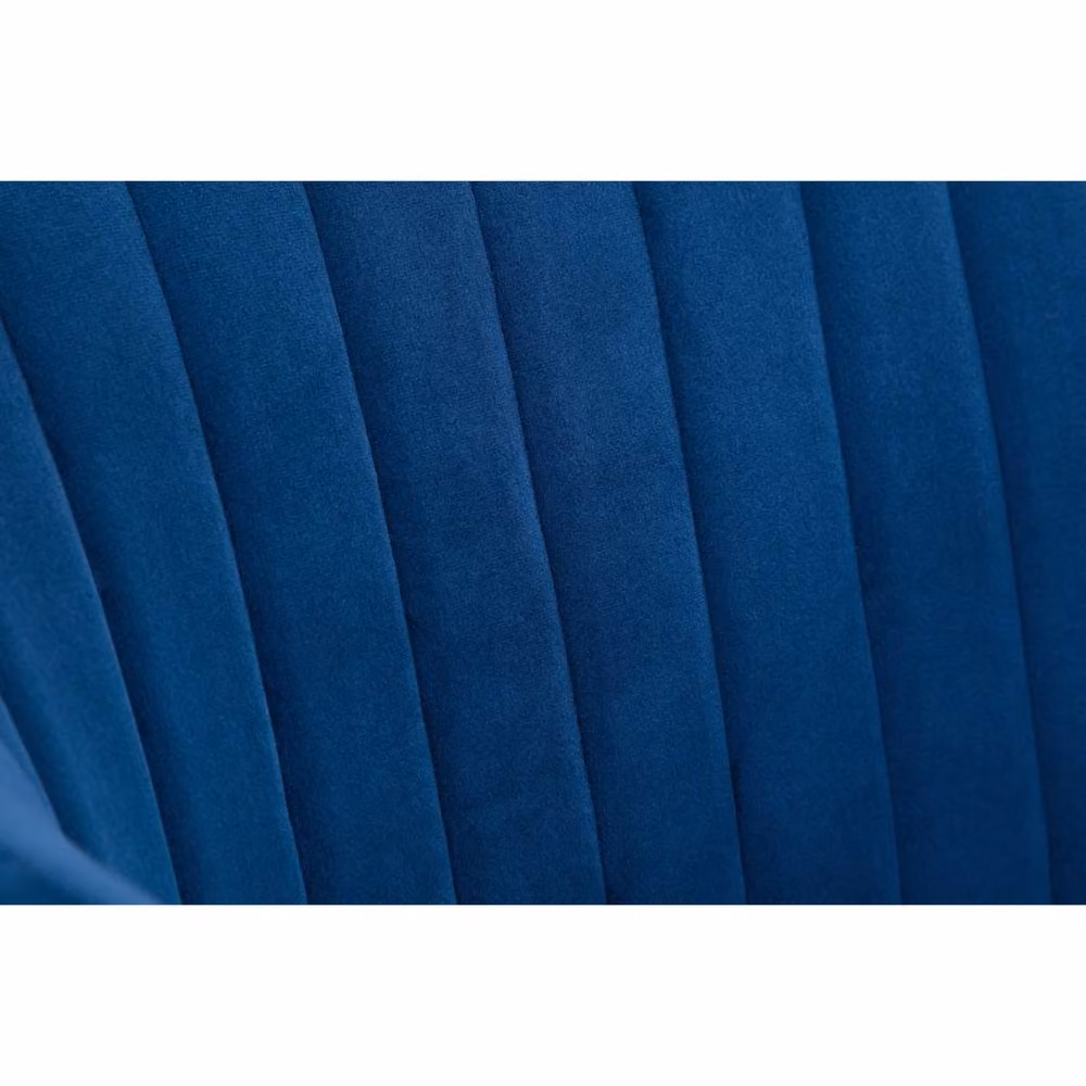 Cheshire Ardmore Blue Velvet Executive Swivel Office Chair with Silver Metal Base – 4