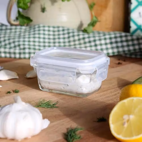 Harbour Housewares 2 Pack Glass Food Storage Containers with Airtight Lids, 150ml, Transparent/White – 6