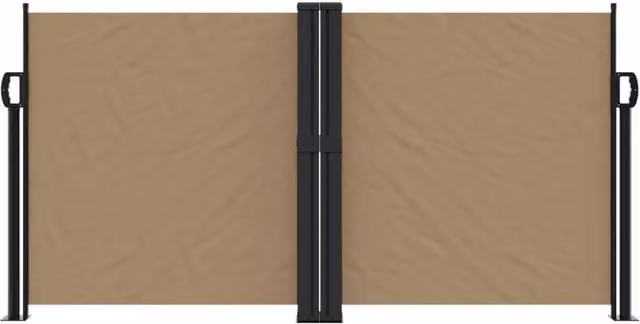 Berkfield Home Retractable Side Awning in Beige, W/D/H: 1000 x 120 x 120 cm