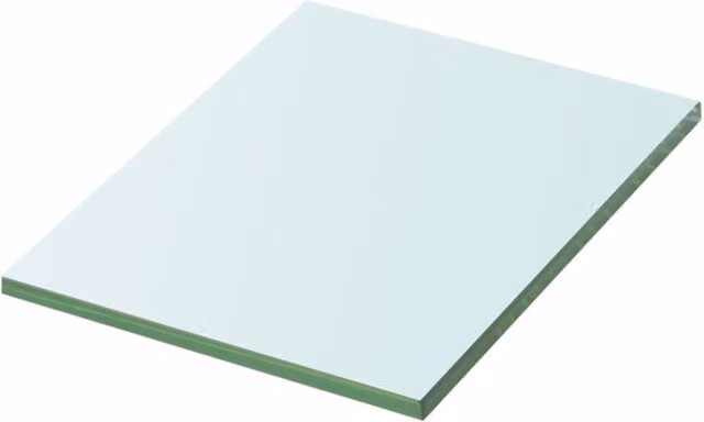 Berkfield Home Wall Mounted Glass Shelf Panel, Transparent, W: 20 cm, H: 15 cm, D: 15 cm