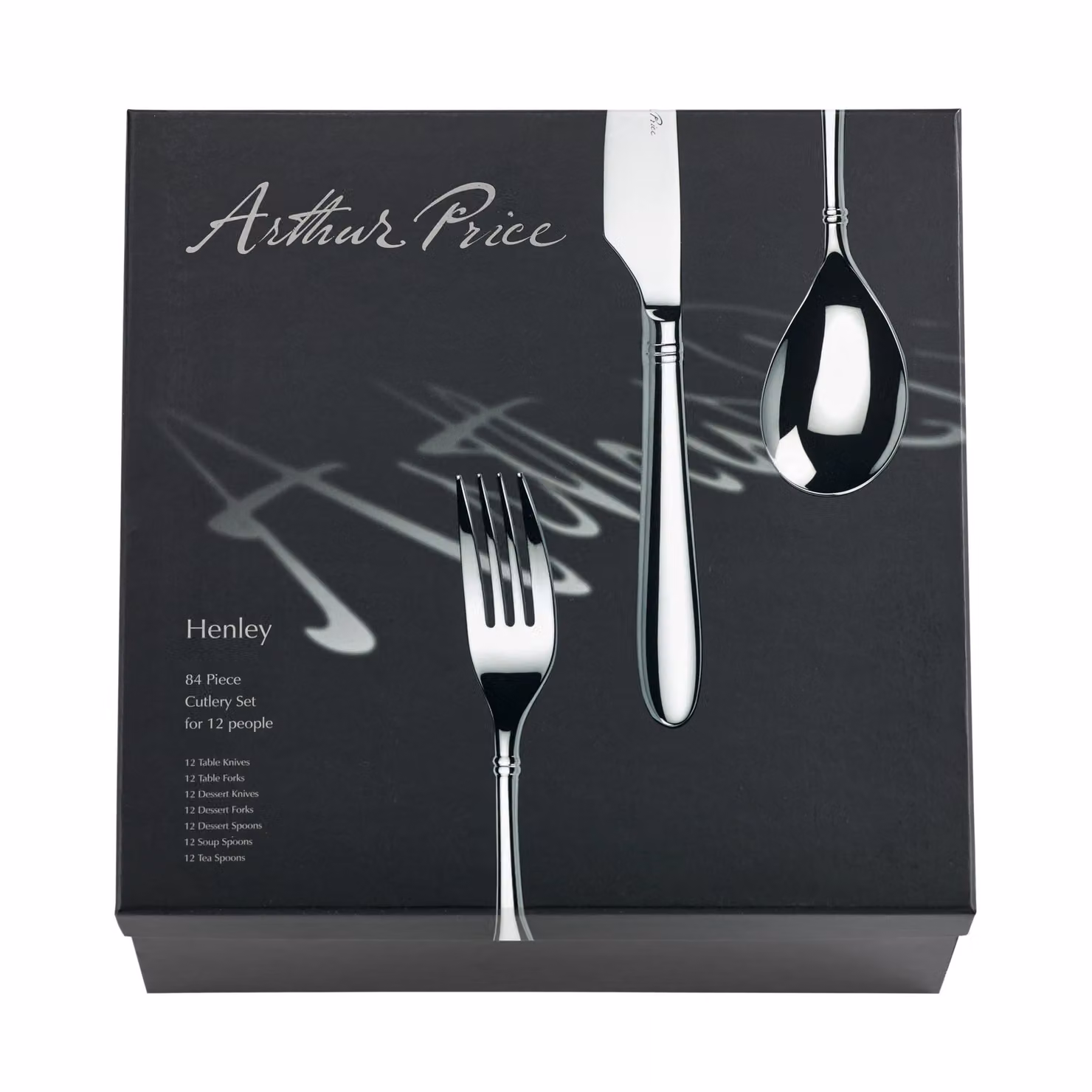 Arthur Price Signature Henley 84 Piece Stainless Steel Cutlery Set for 12 People in Silver – 4
