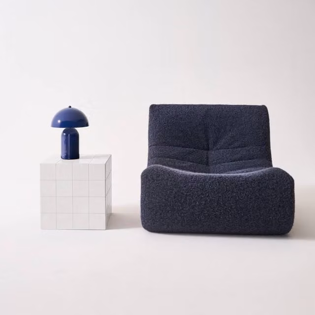 Sweekeek Cubic Square Coffee and Side Table with Matt Ceramic-Effect Finish in White, W/D/H: 40 x 40 x 40 cm