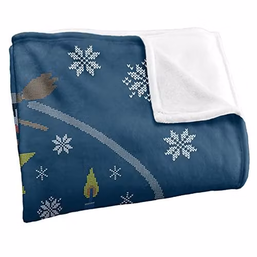 Warner Brothers Harry Potter and The Deathly Hallows Part 2 Great Hall Feast Blanket, W/D/H: 152 x 127 cm, White/Multicolour – 2