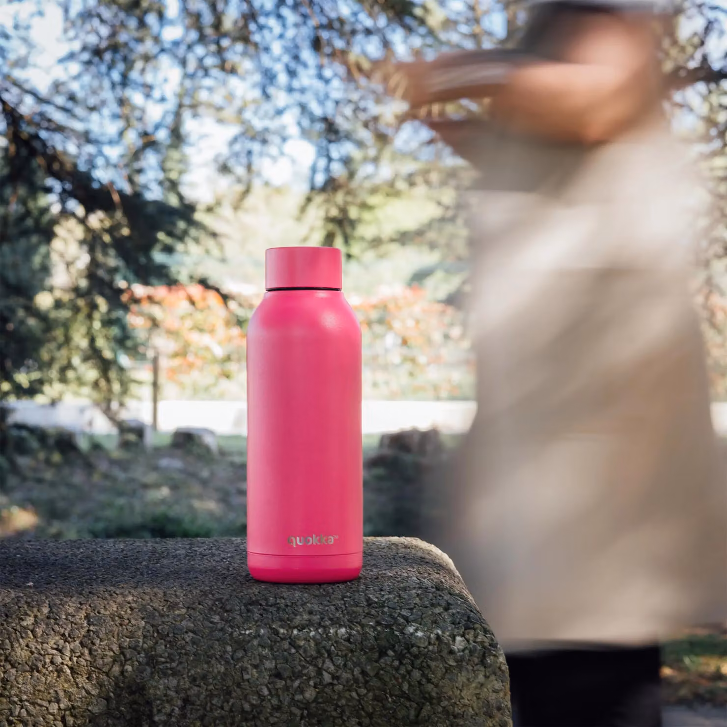 Quokka Stainless Steel Vacuum Insulated Thermal Water Bottle, Raspberry Pink, 510 ml – 2