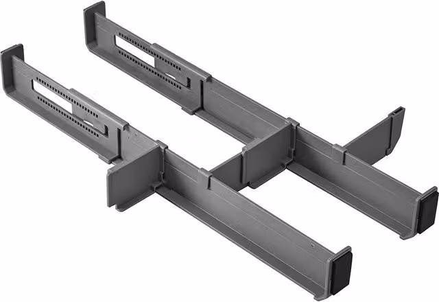 Metaltex Multi-Fit Drawer Organiser in Grey