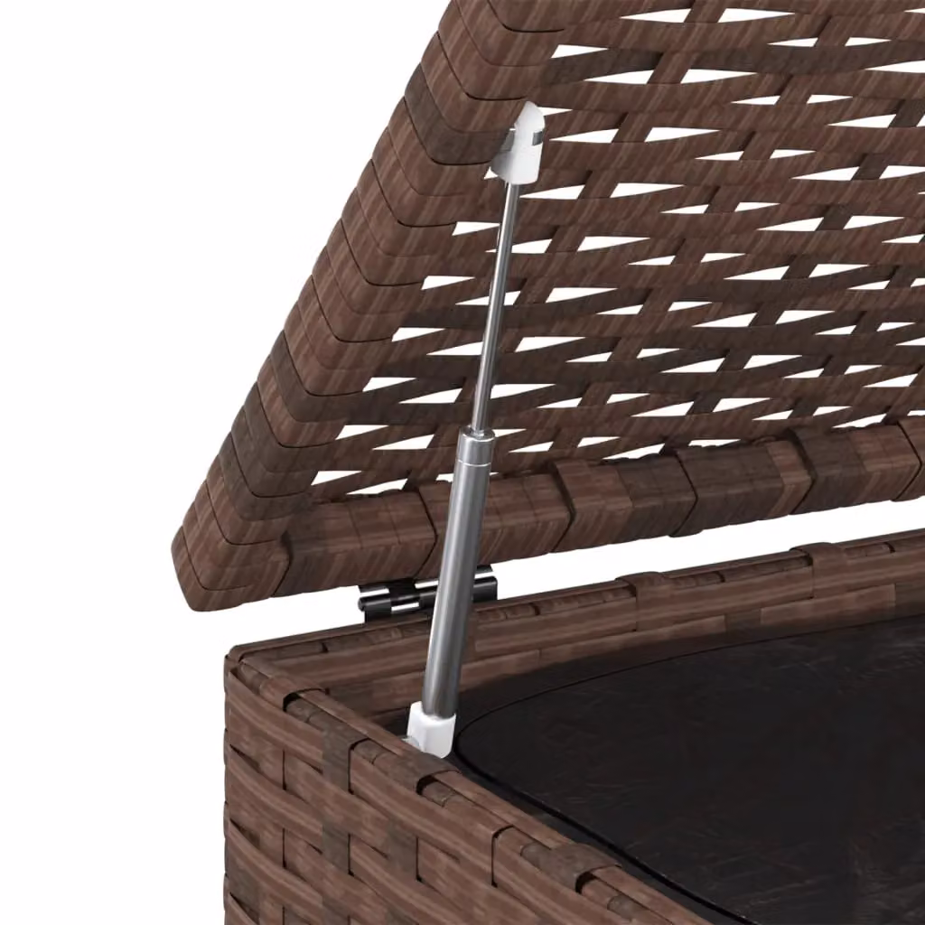 Berkfield Home Brown PE Rattan Garden Cushion Box W: 100 cm, D: 97.5 cm, H: 104 cm – 3