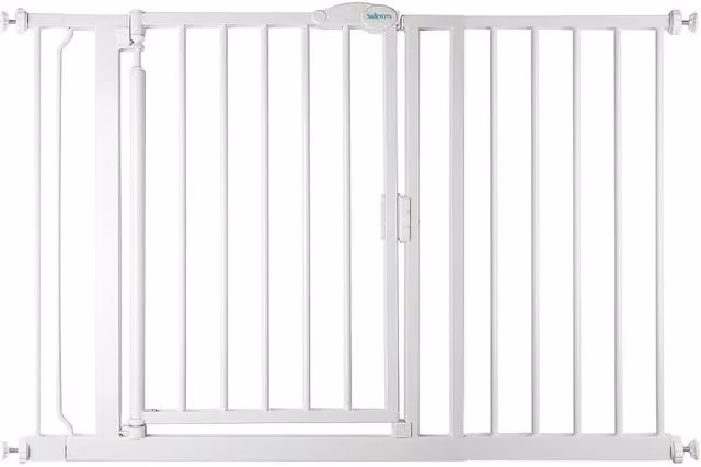Safetots White Pressure Fit Self Closing Stair Gate