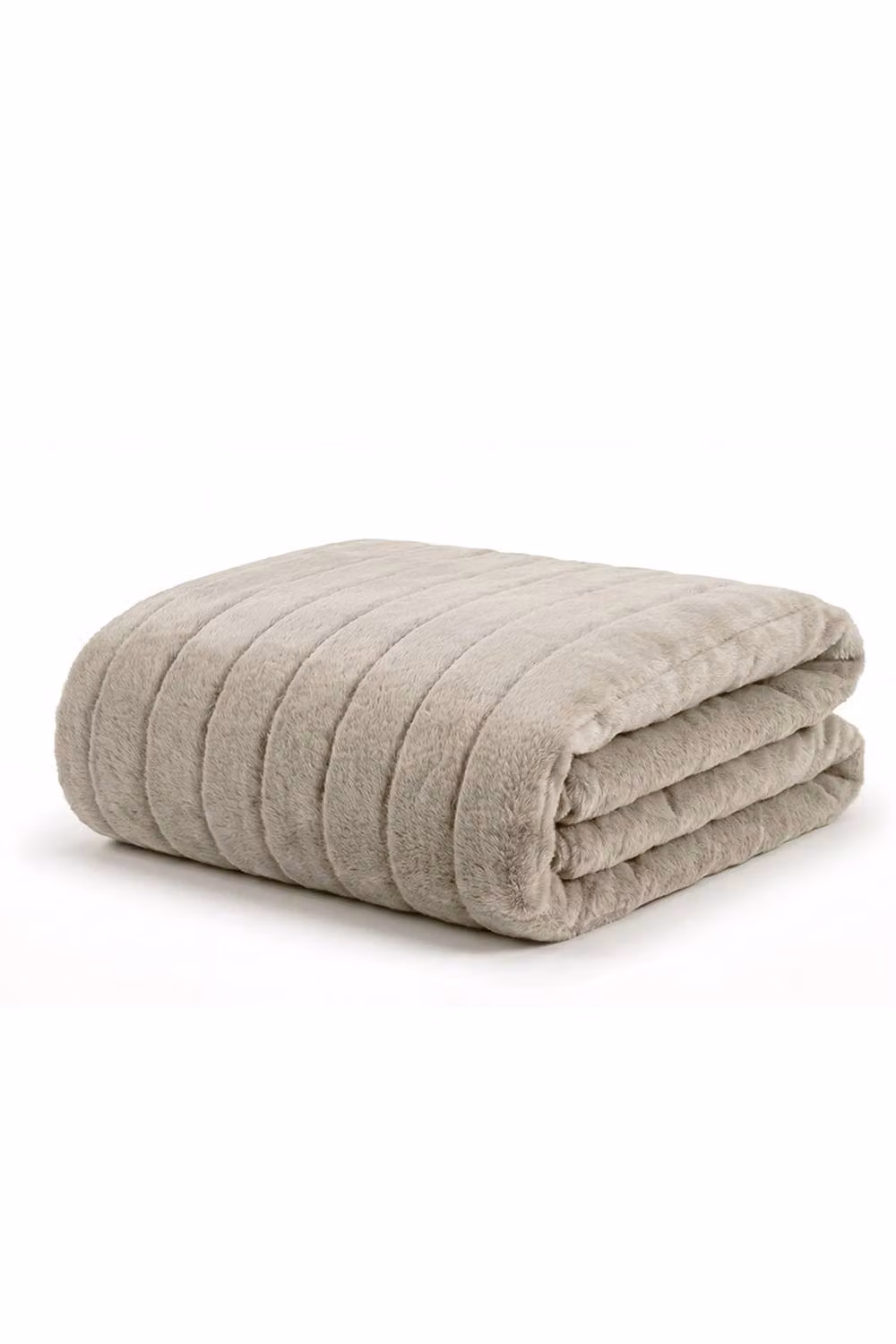 Deyongs Hockley Supersoft Faux Quilted Throw in Beige, W: 130 cm, D: 150 cm – 2