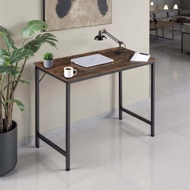 Tectake Industrial Writing Desk in Black and Brown