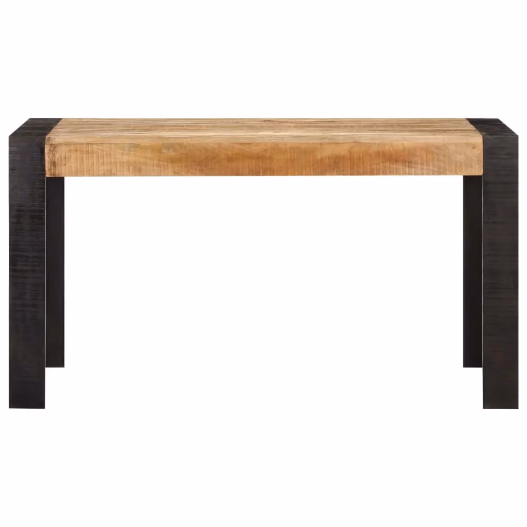 Berkfield Home Rectangular Dining Table in Brown Solid Mango Wood W/D/H: 140 x 70 x 76 cm – 2