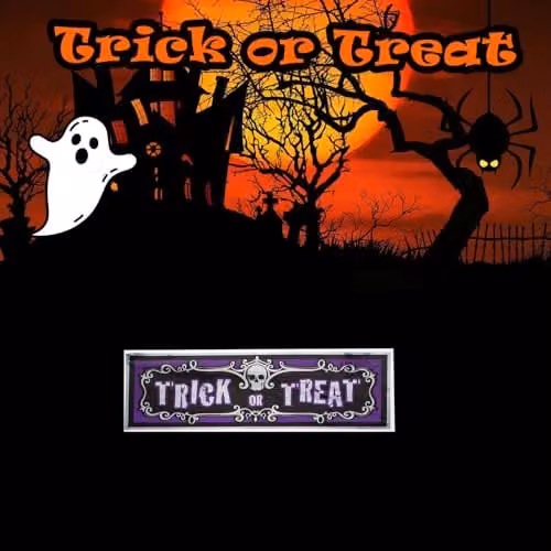 VFM e-Store Trick Or Treat Halloween Party Pennant Banner, Multicolour, Width: 90 cm – 3
