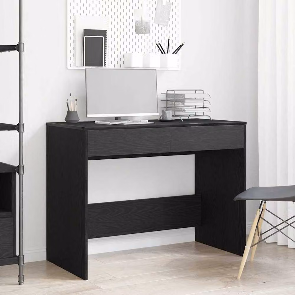 Berkfield Home Writing Desk in Black Oak, W/D/H: 101 x 50 x 76.5 cm – 2