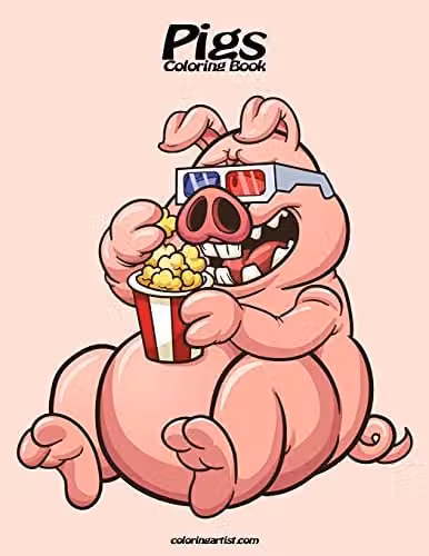 Pigs Coloring Book 1: Volume 1 by Createspace for Adults